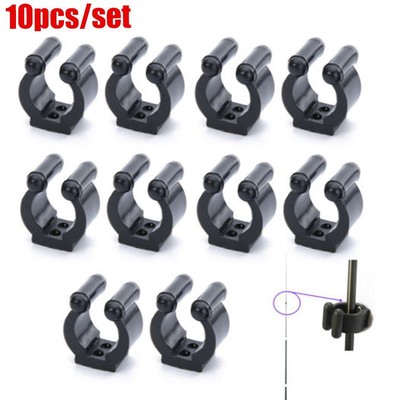 10pcs standard fishing pole storage tip clips clamps rod holders with screws