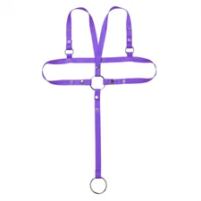 Men's See-through Jockstrap Thong Bodysuit Oil Silk Glossy Jumpsuit Underwear