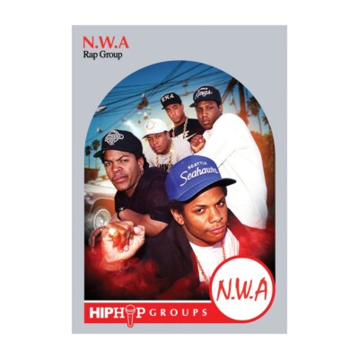 NWA N.W.A Hip-Hop Trading Card 1990 NBA Hoops Design