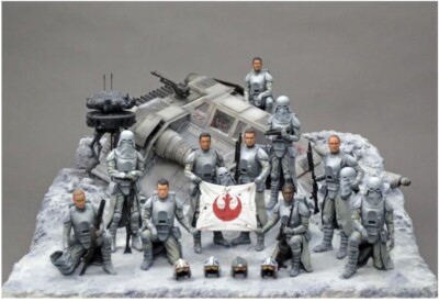 Battle of Hoth Star Wars Diorama Resin Modellbausatz 1:24 Snowspeeder Probe Droid