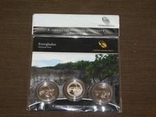 US MINT 3 COIN SET 2014 AMERICA THE BEAUTIFUL QUARTERS EVERGLADES FLORIDA