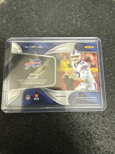 2022 Panini Spectra Josh Allen Catalysts Materials Neon Blue /60 Buffalo Bills - Bild 7 von 8