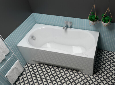 Badewanne Gracja 120x75 140 150 160 170 x70 180x80 Schürze Ablauf Silikon GRATIS