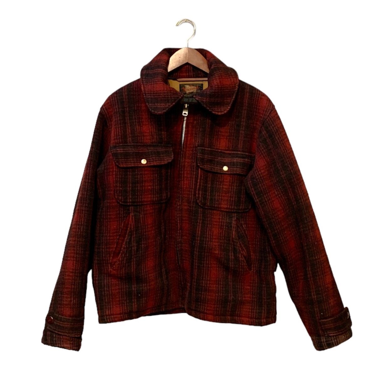 Vintage WOOLRICH 1930s Red Wool Buffalo PLAID Hunting Jacket Vintage WOOLRICH 1930s Red Wool Buffalo PLAID Hunting Jacket