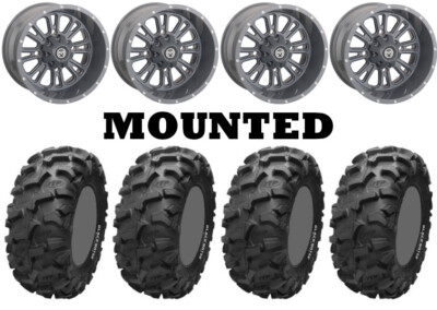 Kit 4 ITP Blackwater Evolution Tires 26x9-12/26x11-12 on Moose 399X Gray TER