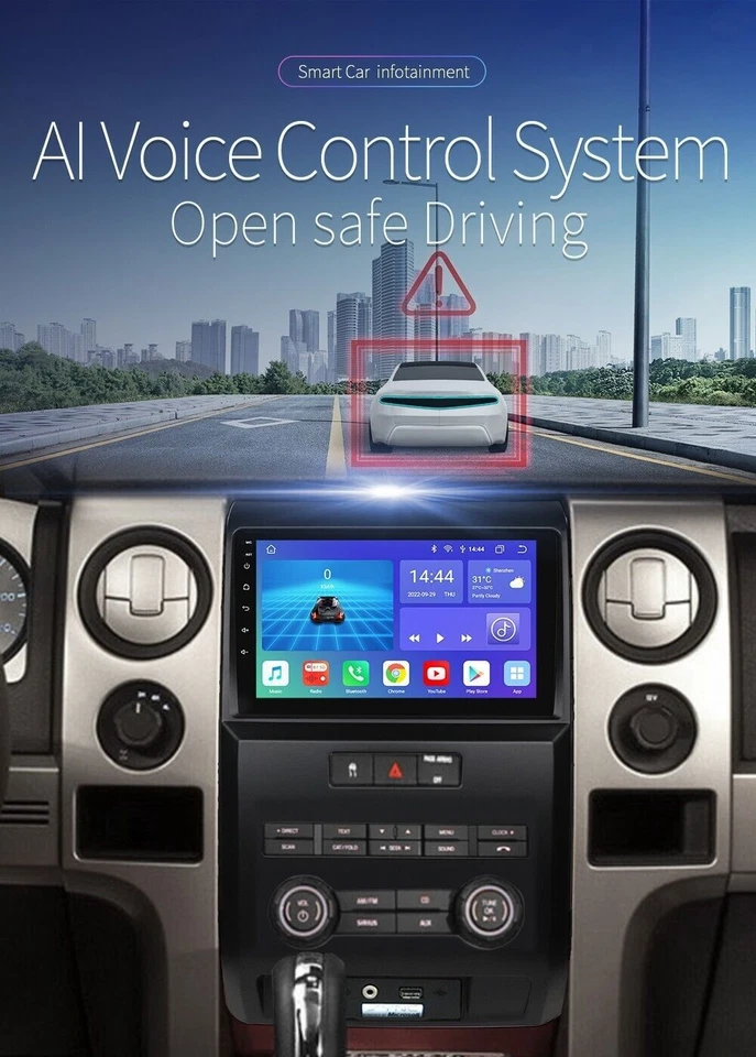 8Core 64GB Android 12 автомобиля GPS радио плеер стерео CarPlay для Ford F-150 2008-14 - Изображение 3 из 4