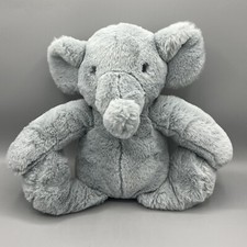 Cloud Island Soft Plush 13” Blue Gray Elephant Weighted Plush Hook N Loop Limbs