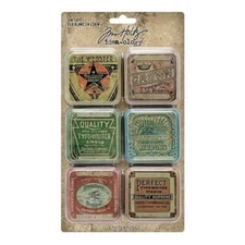 Tim Holtz Idea-ology Tin Tops 6Pc, 3 packs for a total of 18