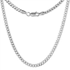 2mm  3.5mm Sterling Silver Miami Cuban Curb Link Chain Necklace Domed Surface