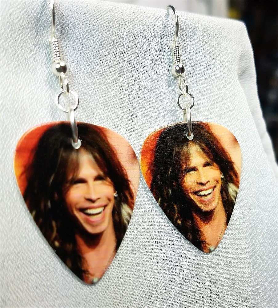Steven Tyler of Aerosmith Guitar Pick Earrings | eBay