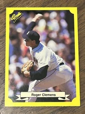 MISPRINT BLUE DOT Roger Clemens 1987 Classic Update Green Back Card #114  PICS