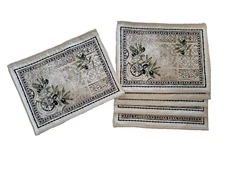 Le Cluny France French Country Jacquard Cotton Riviera Placemat Set of 6 - NWOT