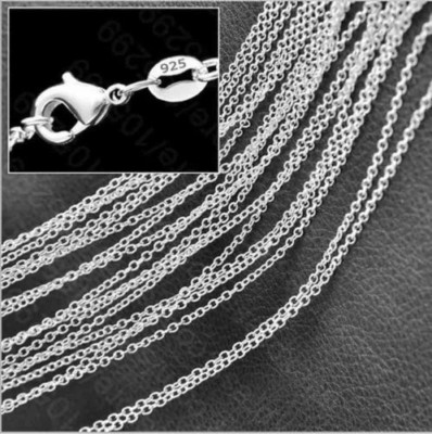 wholesale lot 20 Piece sterling silver Plated 1MM 18 Inch chain necklace lot