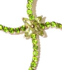 New 925 Gold Plated Natural Chrome Diopside Peridot Cross pendant 2.1g  — photo 8