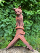 Curious Cat Roof finial 90° angled decorative ridge tile stone ornament NEW