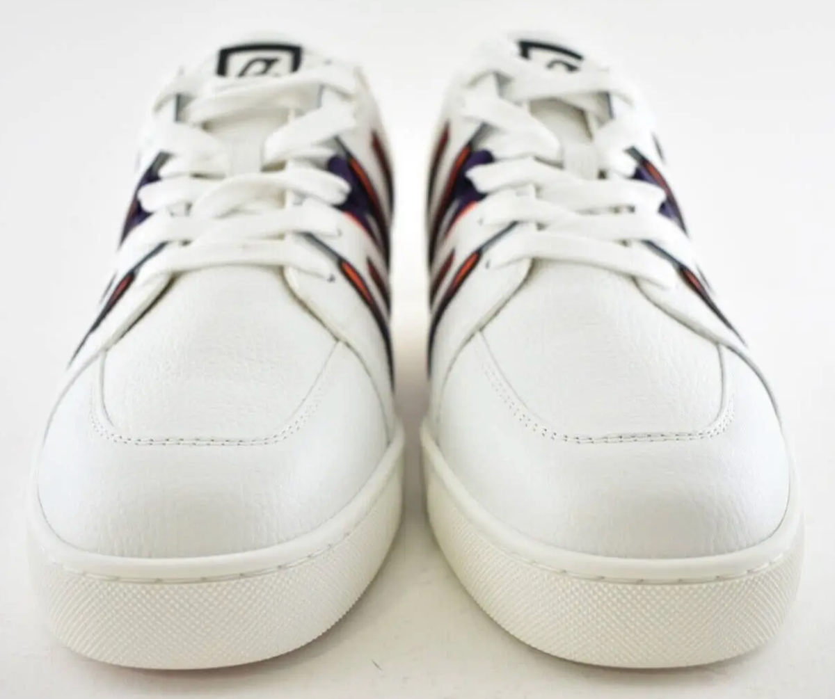 Christian Louboutin Men Vida Viva Flat Bianco White Orange Christian Louboutin Men Vida Viva Flat Bianco White Orange