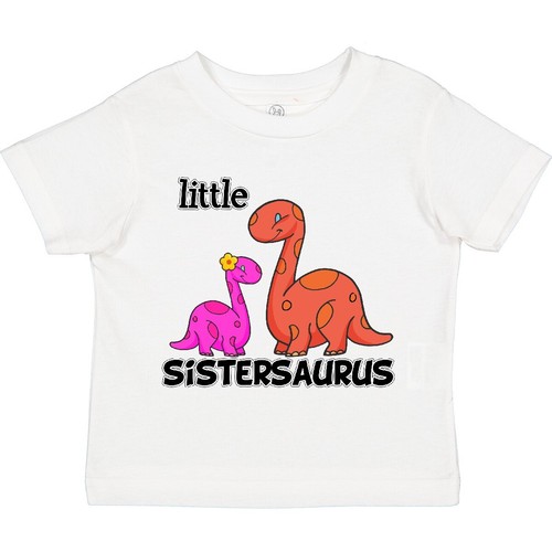 Inktastic Little Sistersaurus Toddler T-Shirt Sister Dinosaur Cute Gift Child