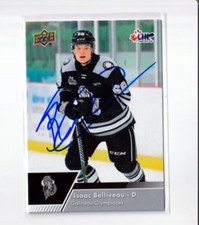 ISAAC BELLIVEAU autographed SIGNED '22/23 Upper Deck CHL crd GATINEAU OLYMPIQUES