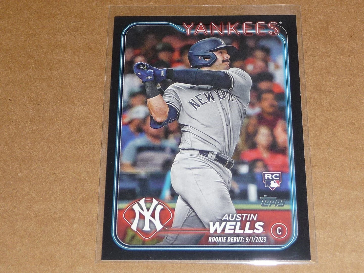 2024 Topps Update AUSTIN WELLS BLACK PARALLEL YANKEES 30/74 #US325 B9201