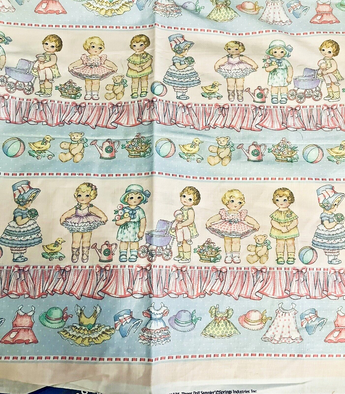 VTG Daisy Kingdom "Paper Dolls Sampler"# 1375 Borders of Dolls 26"X 16½” HTF