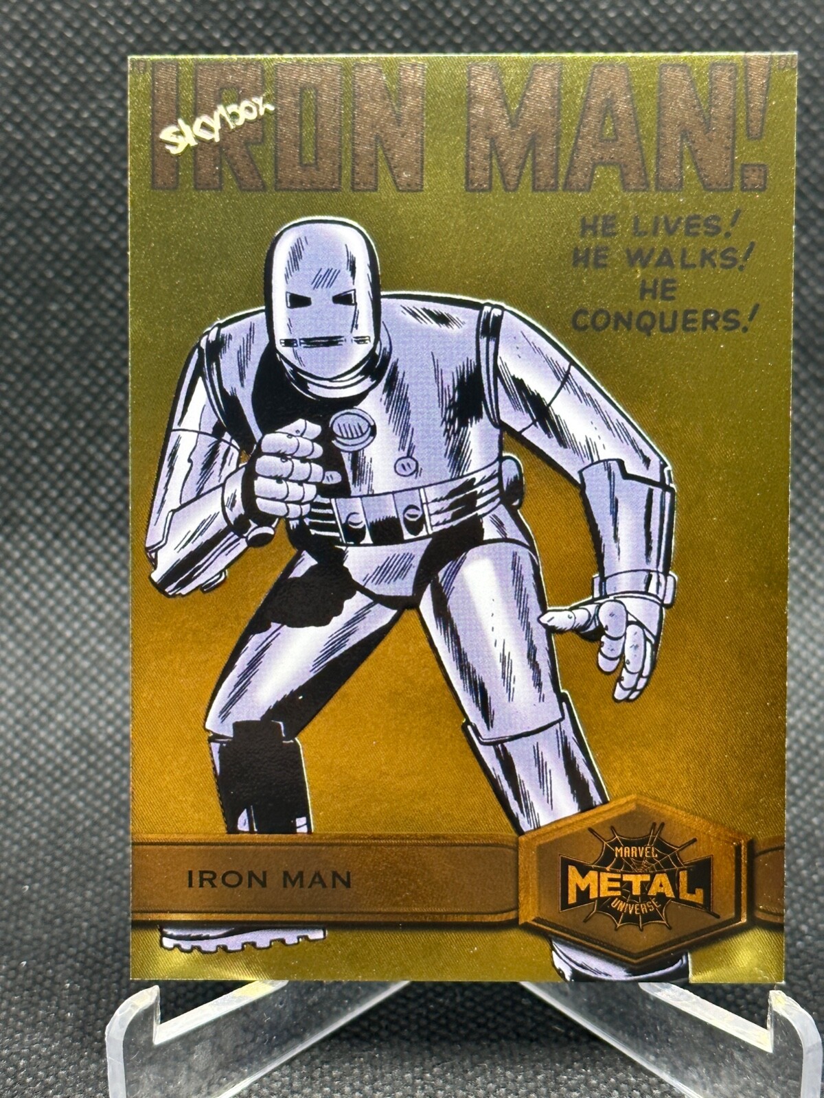 2022 Marvel Metal Spiderman Iron Man #136 Gold