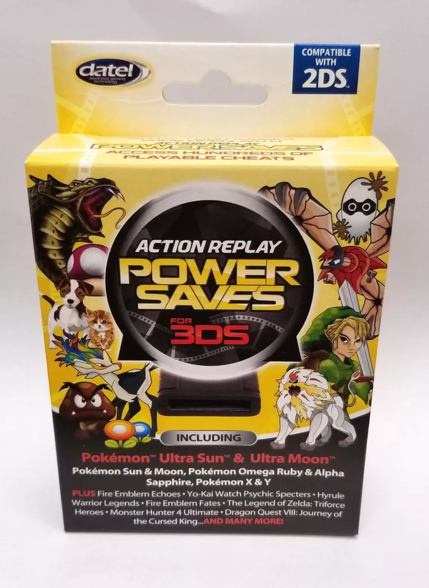 Datel Action Replay Power Saves for 3DS & 2DS Cheat Codes Pokemon Ultra Sun  Moon