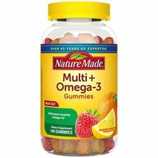Nature Made Multi  Omega-3 Gummies - Strawberry, Lemon  Orange 140 Gummies