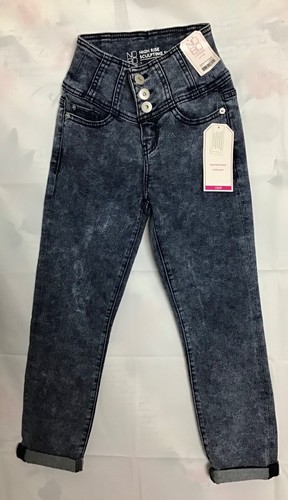 KEINE GRENZEN DAMEN/JUNIOR HIGH RISE SKINNY 3 KNÖPFE JEGGINGS GRÖSSE 1 - Bild 2 von 3