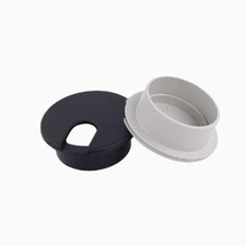 35mm PC Computer Desk Plastic Grommet Table Cable Tidy Wire Hole Cover 2-Colors