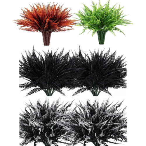 2pcs Artificial Boston Fern Plant Realistic Faux Plants for Home Garden Decor