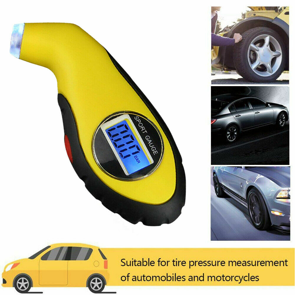 LCD Digital Tire Air Pressure Gauge Auto Meter Tester Car Truck PSI