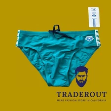 Arena men green lake color Icon Swim Brief swimwear swimsuit 32