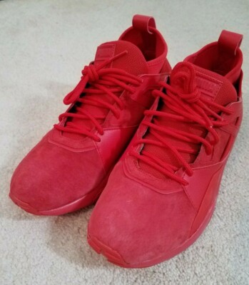 puma suede triple red