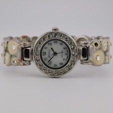 Geneva Platinum No:7116 Enameled Quartz Analog Women's Watch SZ. 6" New Battery