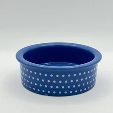Whisker City Cat Food Water Bowl Purple With White Polka Dots 4.75 X 1.5 Inch