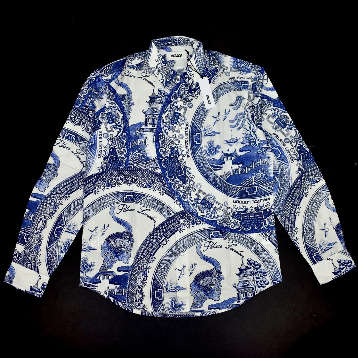 Palace blue sale shirt