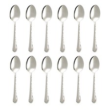 Oneida Belle Rose 18/8 Stainless Steel Teaspoon Set of Twelve 