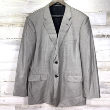 John W Nordstrom Black Houndstooth Loro Piana Super 120s Wool  Silk Jacket 46R