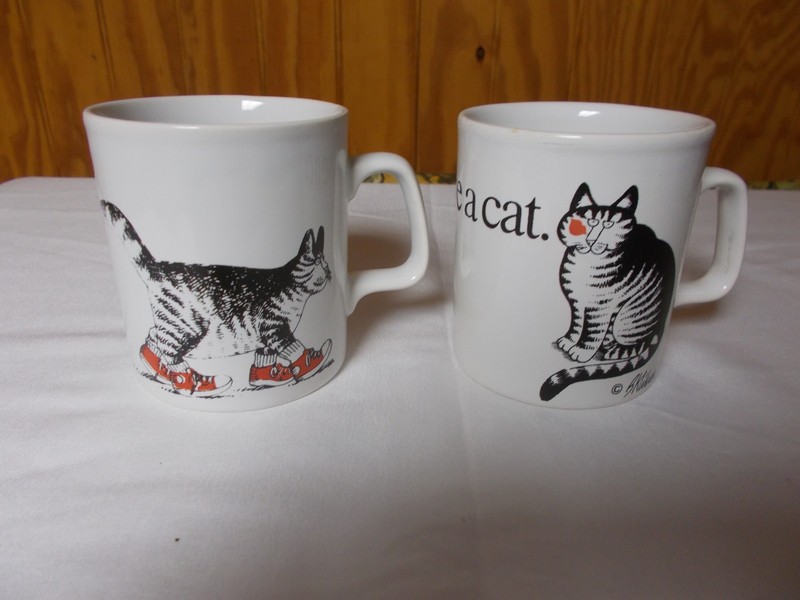 2 Vintage B. Kliban the Cat Mugs