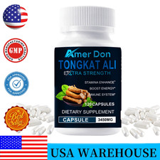 Natural Testosterone Booster 3450mg TongkatAli Extract 200:1 Strong 120 Capsules