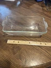 Vintage PYREX Clear Glass Bread Loaf Pan #214 E -KK Made In The USA, No Chips