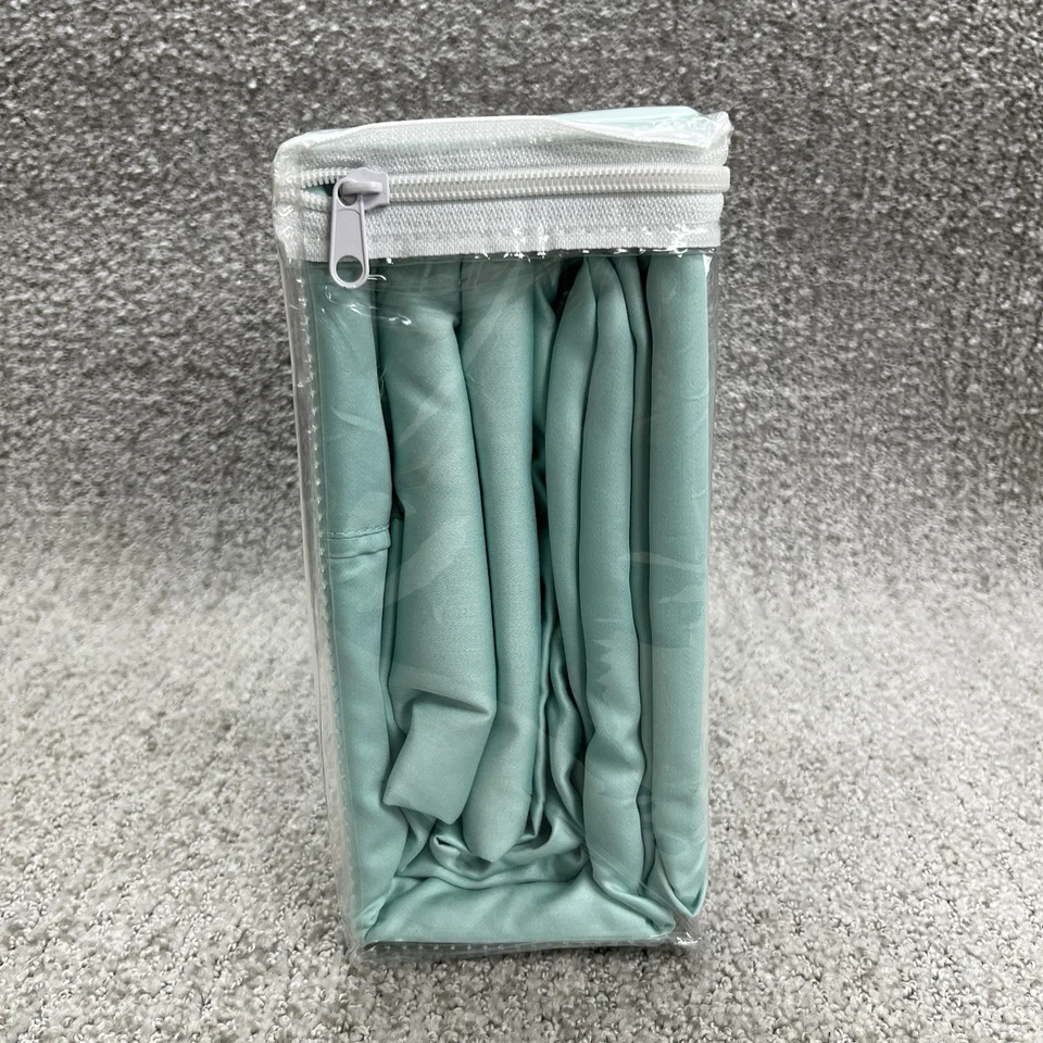 Juego completo de sábanas Home Reflection 800TC 6 piezas verde espuma de mar verde suave playero Foto 4 de 4