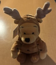 Disney Reindeer Pooh Mini Bean Bag Plush from 1999 8"