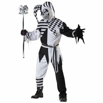 Nobody's Fool Evil Jester Clown Joker Halloween Herren Kostüm