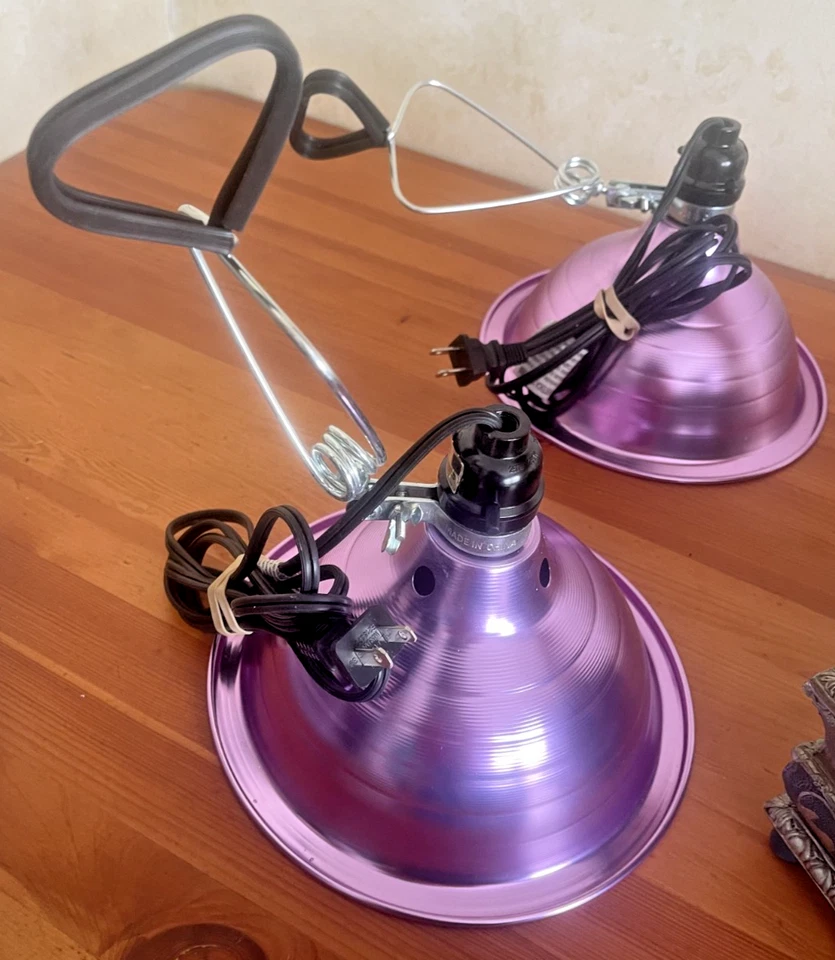 一对2夹式便携式铝灯8-1/2英寸反射器带6英尺电线 — 第 3/4 张图片