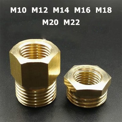 Metric & BSP Male to Female Brass Reducer Pipe Water Fitting  Adapter Connectors