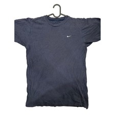 Nike Swoosh Embroidered Navy Blue Cotton Short Sleeve T-Shirt Mens XL