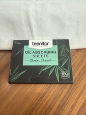 Oil Blotting Papers 100 Count - Bamboo Charcoal Sheets for Oily Skin
