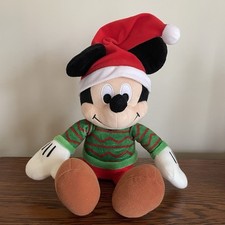 Disney Kohl  s Cares Mickey Mouse Christmas Holiday Plush Toy 13  Stuffed Animal