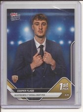 COOPER FLAGG 2025 Topps Now Rookie RC Card #D1 1st Overall Draft Pick Dallas 